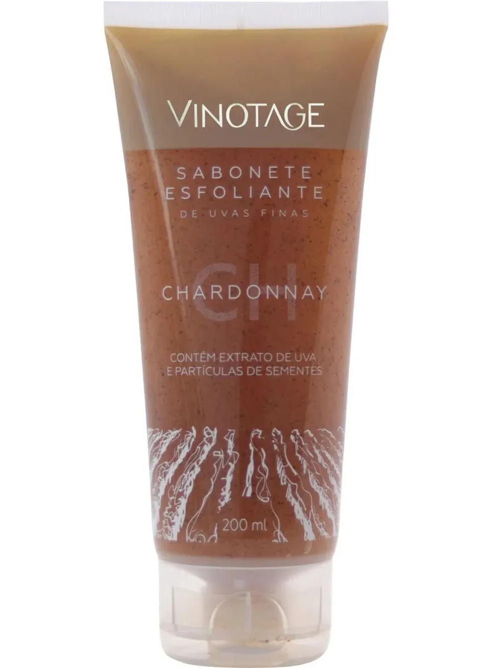 Vinotage Sabonete Líquido Esfoliante Corporal Chardonnay — Foto: Divulgação